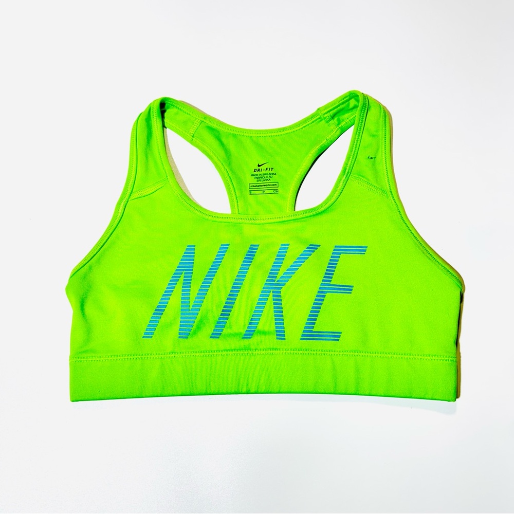 Nike sports bra Victory Compression Drifit sports bra neon green women Size S
